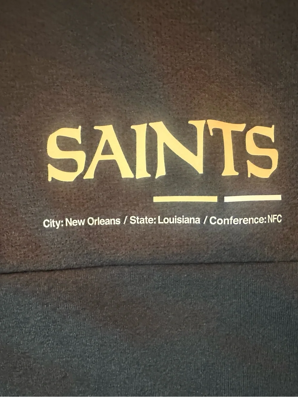 Nike Men Dri Fit New Orleans Saints Long Sleeve Black Shirt Sz Medium - Picture 6 of 8